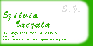 szilvia vaczula business card